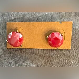 Elegant Red Stud Earrings